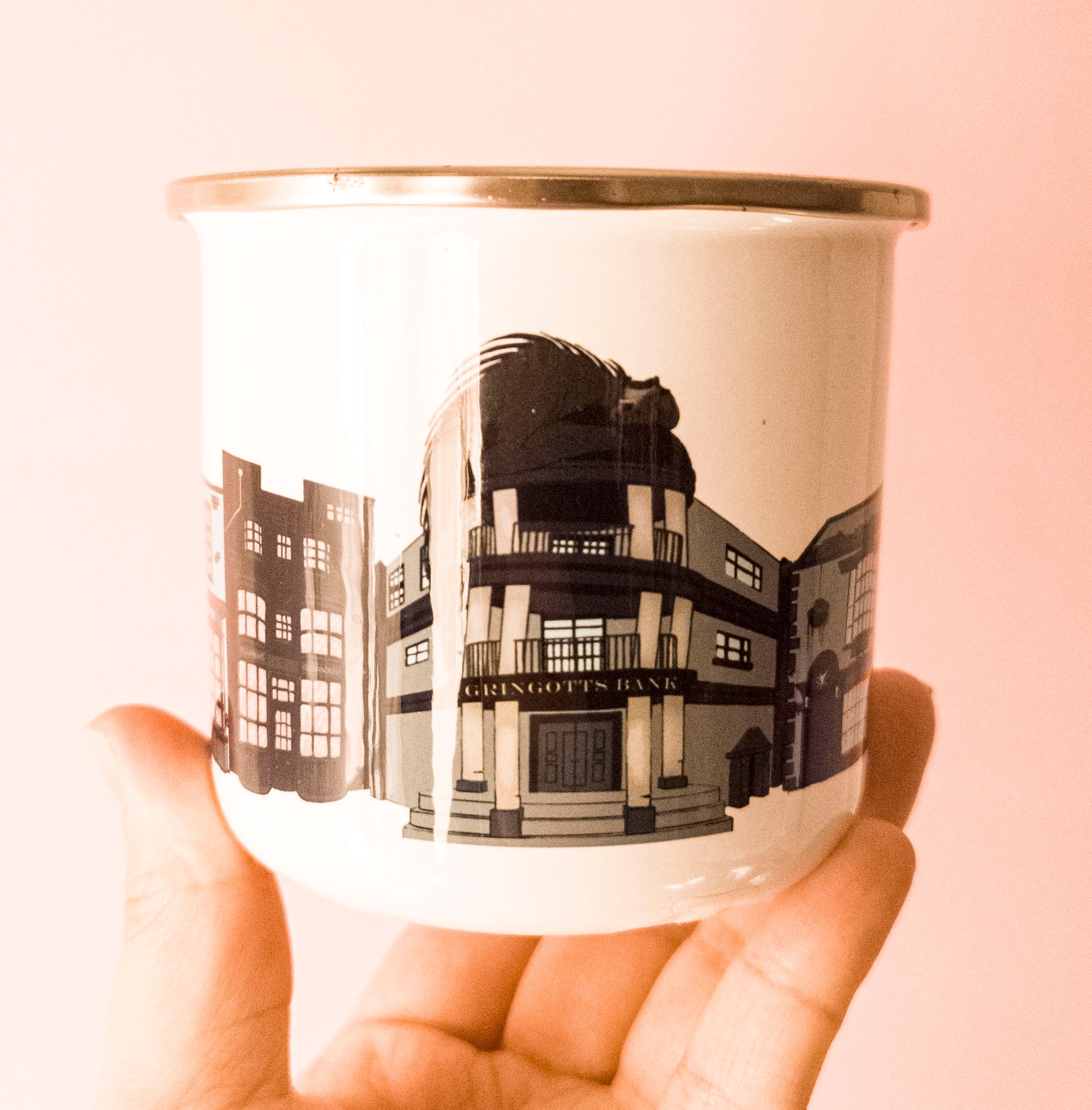 Taza de Peltre "Callejón Diagon"