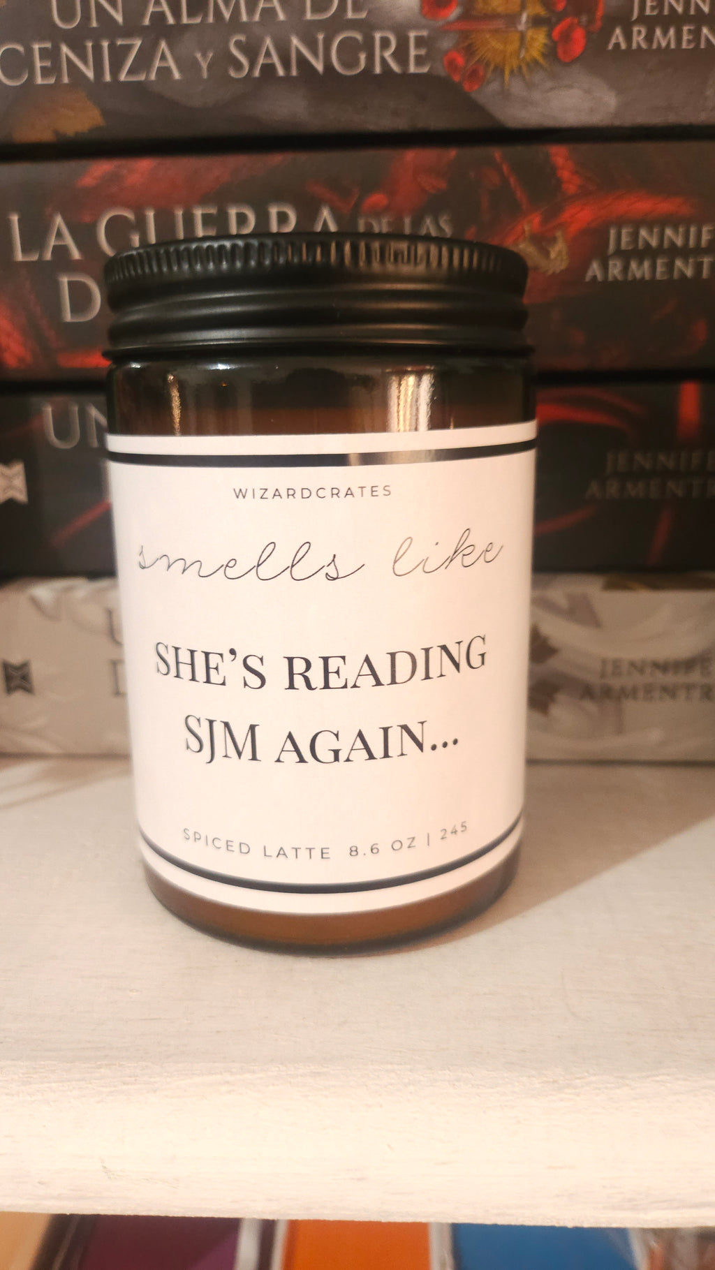 Vela literaria inspirada en Trono de Cristal – Pumpkin Spice Latte (8.6 oz)