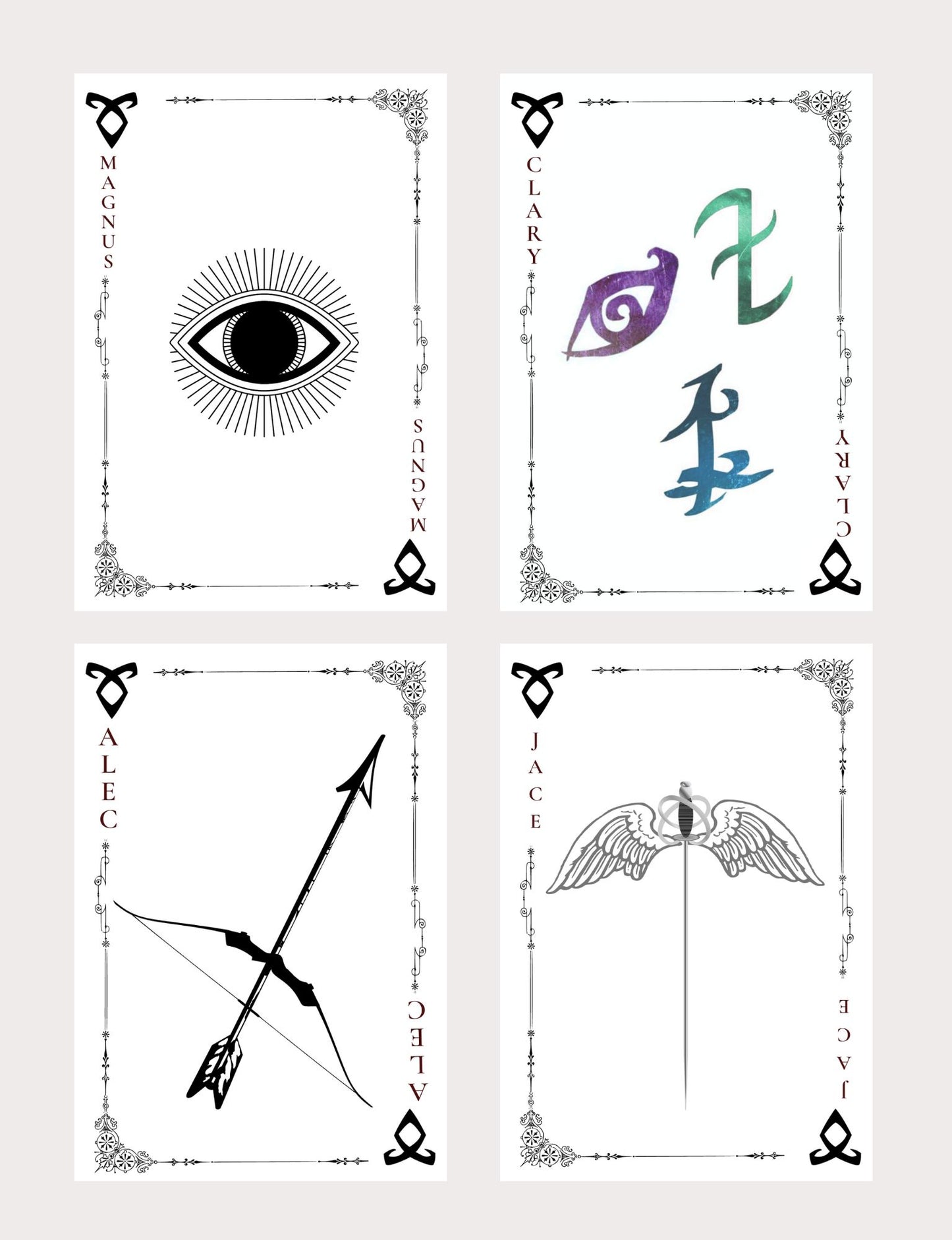 Set Cartas Cazadores de Sombras